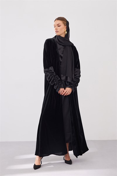 Feiruz Velvet Abaya- Siyah